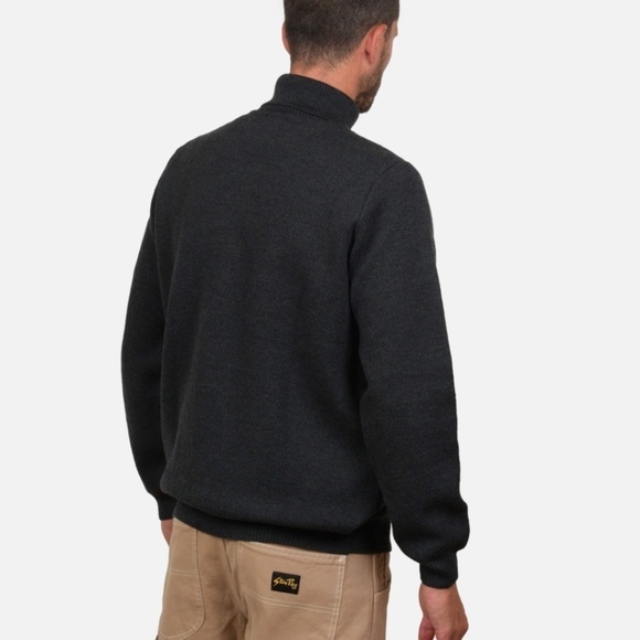 Vintage Men’s Knit Sweater Schiatti for Brisson-Brisson Turtleneck Wool Gray M - Picture 2 of 14